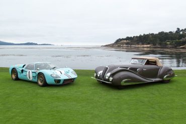 Ford GT40 and 1937 Delahaye 135 M Figoni Falaschi Competition Court