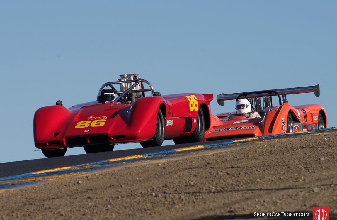 Big bangers  - Ian Wood's 1970 McLaren M12 and Nick Colonna's 1969 McLaren M8C. DennisGray