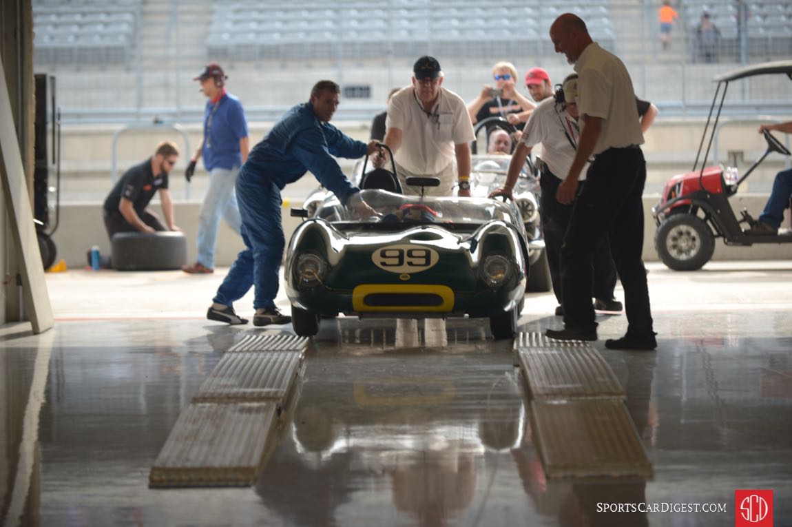 Post Race Tech for Thor Johnson and his 1959 Lotus 17. MDiPleco