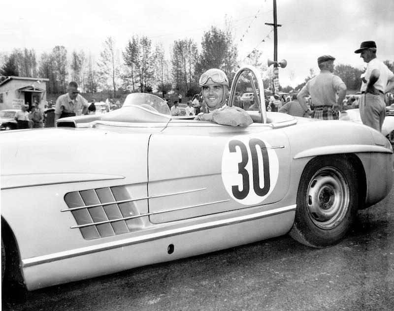 Open for victories: In 1957, Paul O’Shea driving the Mercedes-Benz 300 SLS won the US Sports Car Championship for the third time