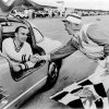 In 1956, Paul O’Shea won the US Sports Car Championship for the second time in a row driving the Mercedes-Benz 300 SL touring sports car. The photo was taken in the 1955 season, in which he competed already driving the W 198