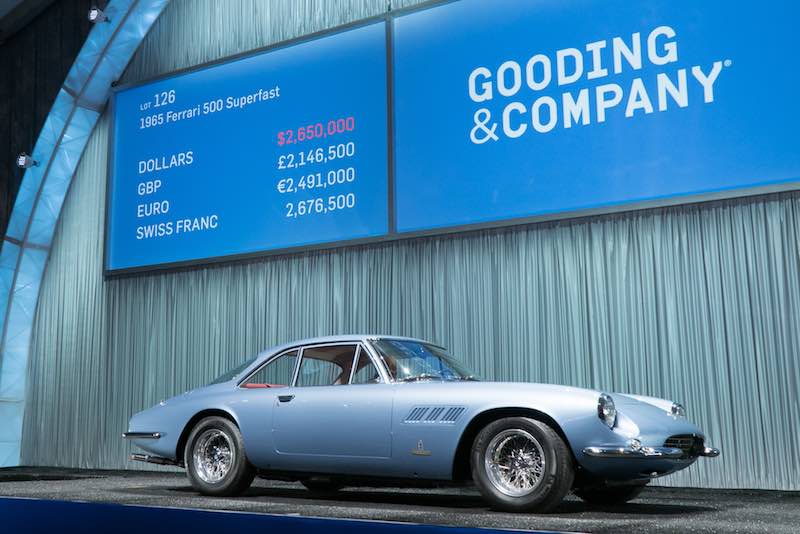 1965 Ferrari 500 Superfast sold for $2,915,000 (photo: Jensen Sutta) Jensen Sutta Photography, LLC