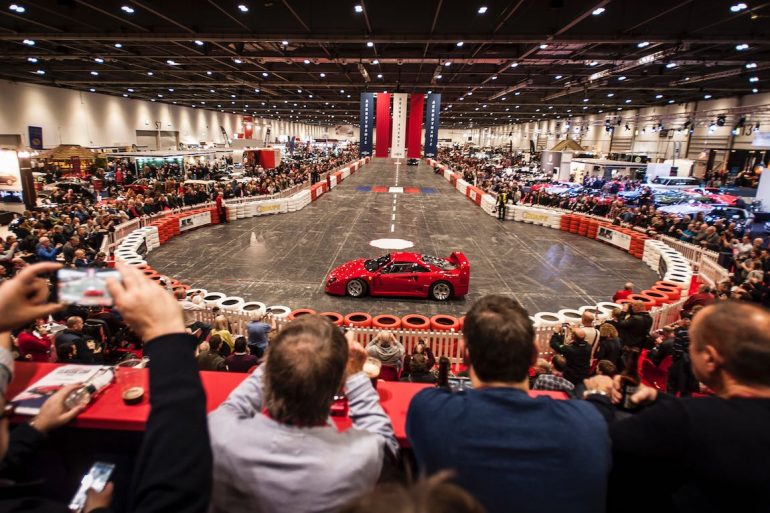 Ferrari F40 on the Grand Avenue at the London Classic Car Show