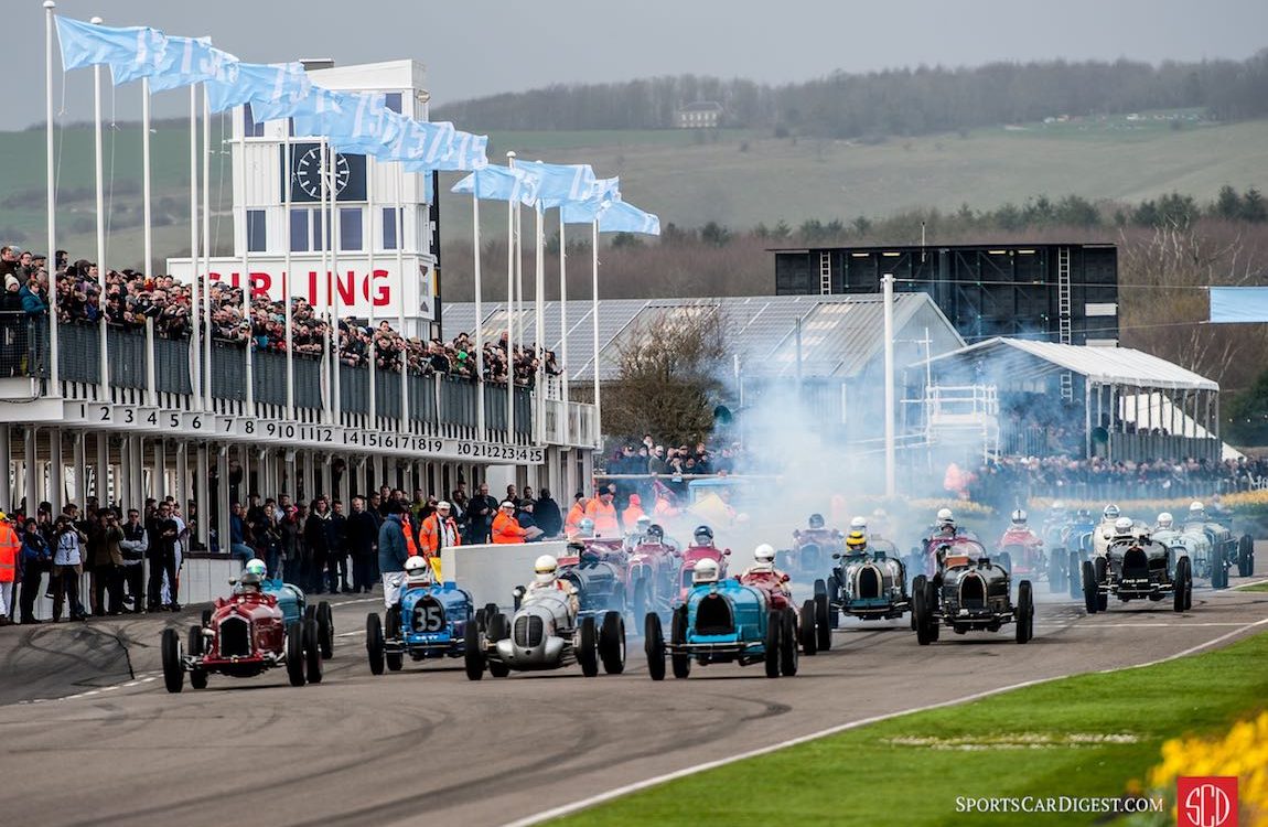 Start of the Varzi Trophy at the Goodwood Members Meeting 2017