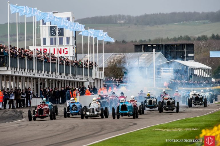 Start of the Varzi Trophy at the Goodwood Members Meeting 2017