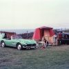 The BMW 507 on a camping trip during Herman Beliharz’s ownership. Courtesy of the owner