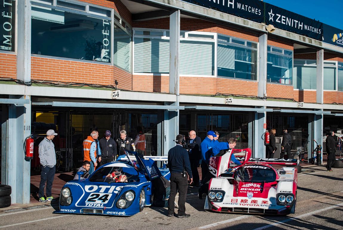 Group C monsters in the pits during the Jarama Classic 2017
