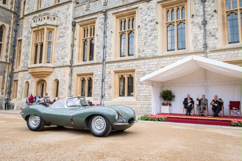 Jaguar XKSS Continuation passes the Earl of Wessex (photo: Chris Gage)