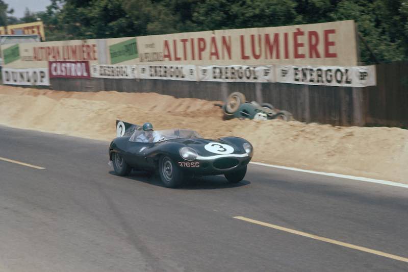 The famous Flag Metallic Blue liveried Ecurie Ecosse entered Jaguar D-types won Le Mans in 1956 and 1957