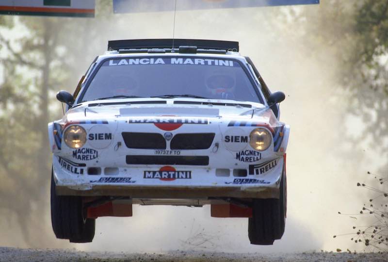 Miki Biasion in the Group B Lancia Delta S4 in 1986