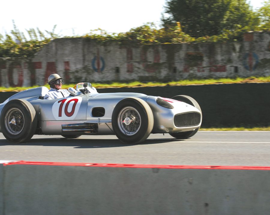 Hans Herrmann at the wheel of the Mercedes W196R.
Photo: John Elwin