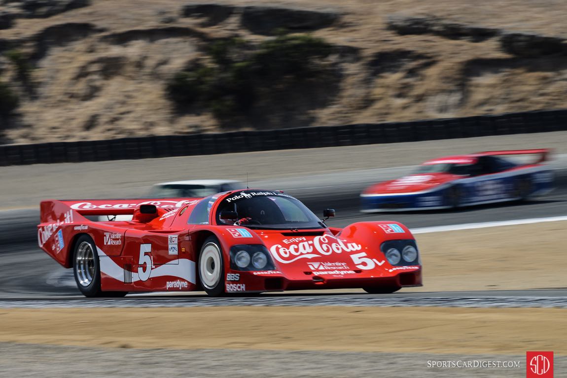 Lee Giannone's 1985 Porsche 962 in turn two Saturday morning DennisGray