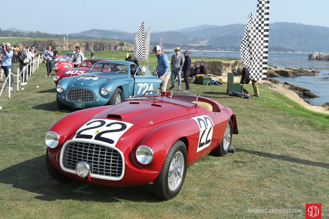 1949 Ferrari 166 MM Touring Barchetta chassis 0008M won the 1949 Mille Miglia with Clemente Biondetti and Ettore Salani at the wheel; after that race Ferrari sold the car to Peter Mitchell-Thomson, the 2nd Baron Selsdon, and in June 1949, his Lordship and co-driver Luigi Chinetti scored the first of Ferrari's nine wins at Le Mans