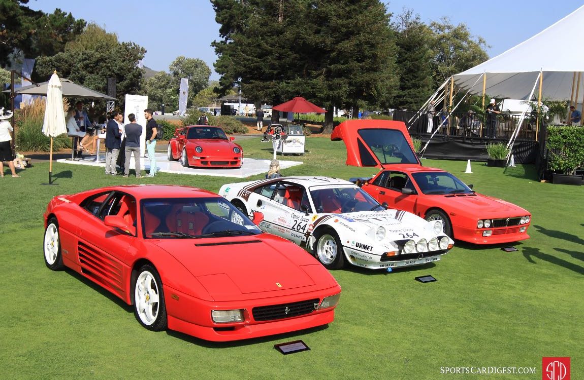 1994 Ferrari 348 Challenge,  1984 Ferrari 308 GTB Group B and 1982 Lancia 037