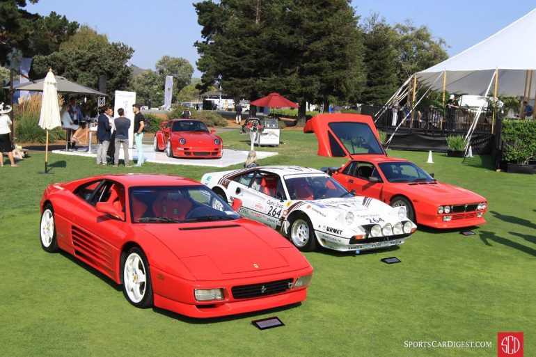 1994 Ferrari 348 Challenge,  1984 Ferrari 308 GTB Group B and 1982 Lancia 037