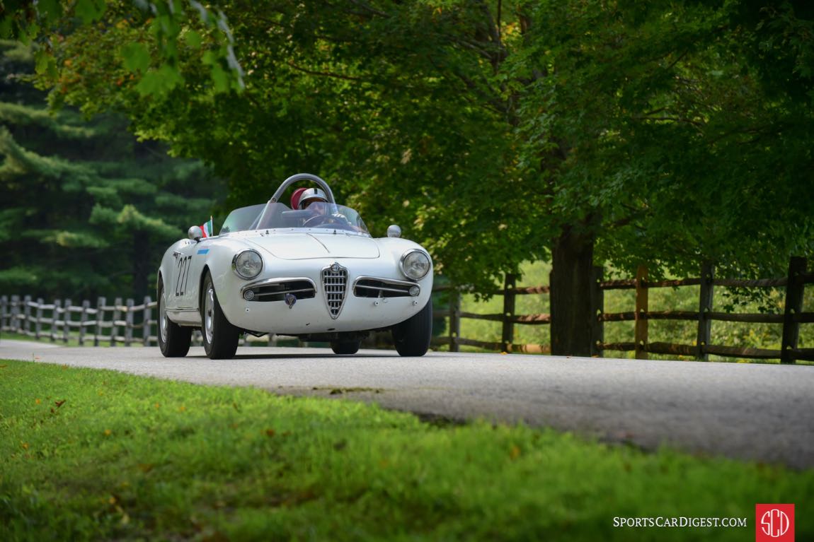 Parade of Race Cars. Bradley Price-1959 Alfa Romeo Giulietta Spider. Michael Casey-DiPleco
