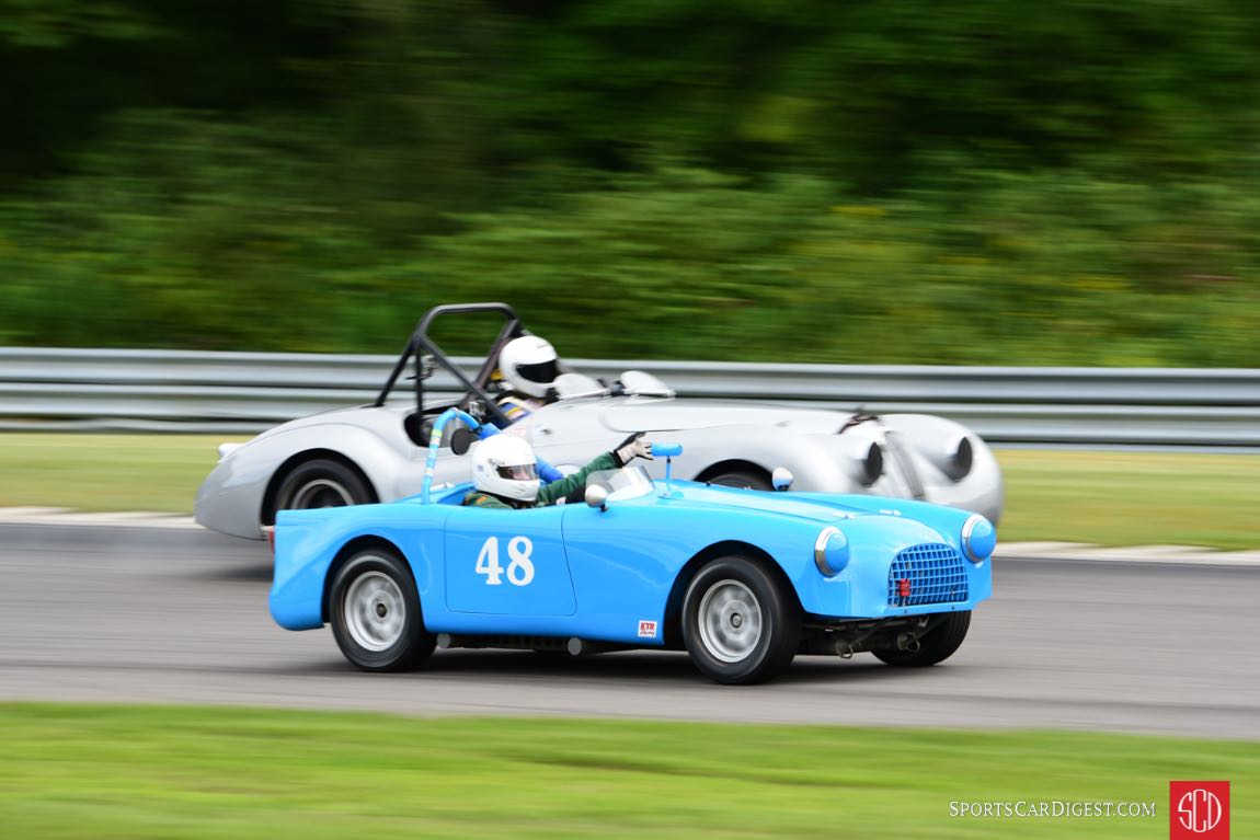 Stu Forer, Turner 950S points the Jag by. Michael Casey-DiPleco