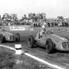 Villoresi (winner) and Ascari at the 1948 British Grand Prix. Credit SHL/BRDC
