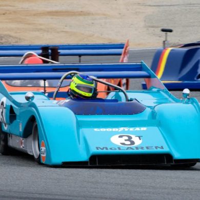 Rick Knoop's 1972 McLaren M8F in turn elven. DennisGray