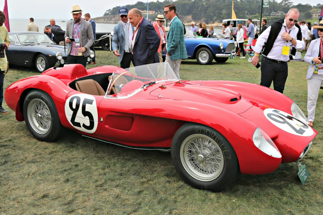 Pebblel Beach Concours 2018. 1956 Ferrari Testa Rossa Scaglietti Spyder.  Les Wexner.  Steve Natale Photo