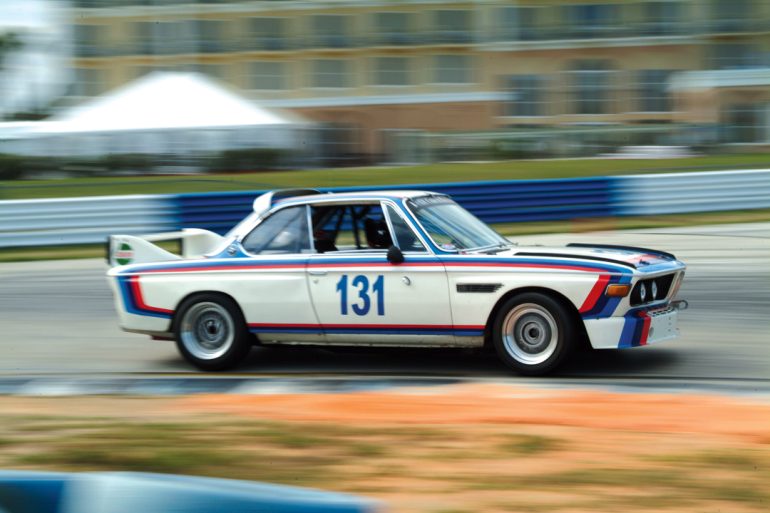 The 1972 BMW CSL of Robert Summerour enters the Hairpin.Photo: Chuck Andersen
