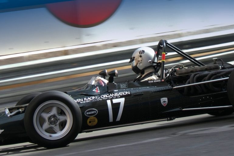 Brad Krause in his 1968 BRM P126 at Monaco 2006. Photo: Keith Booker