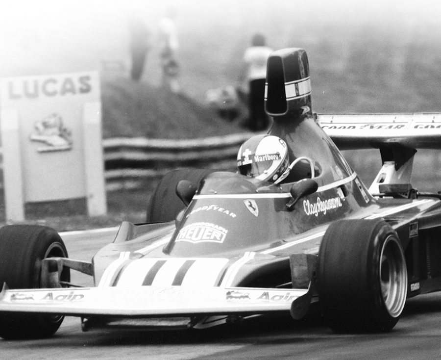 Regazzoni in the British GP in the Ferrari 312B3.
Photo: Peter Collins