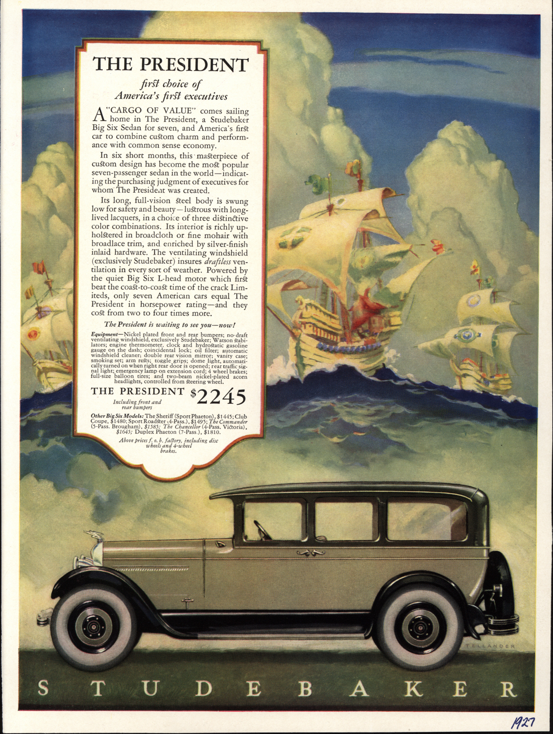 1927 Studebaker The President brochure