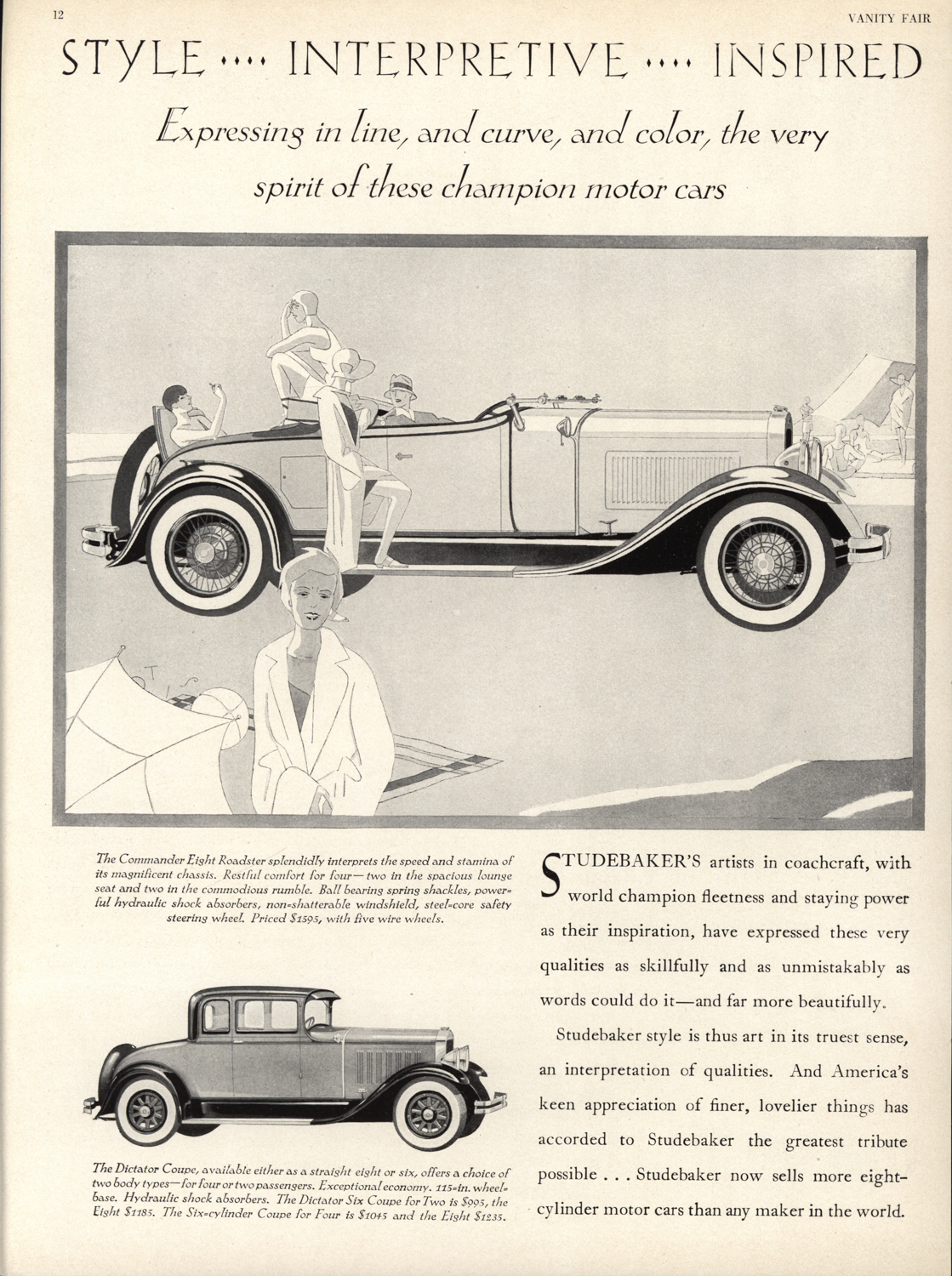 Brochure of the 1928 Studebaker Commander and Dictator models