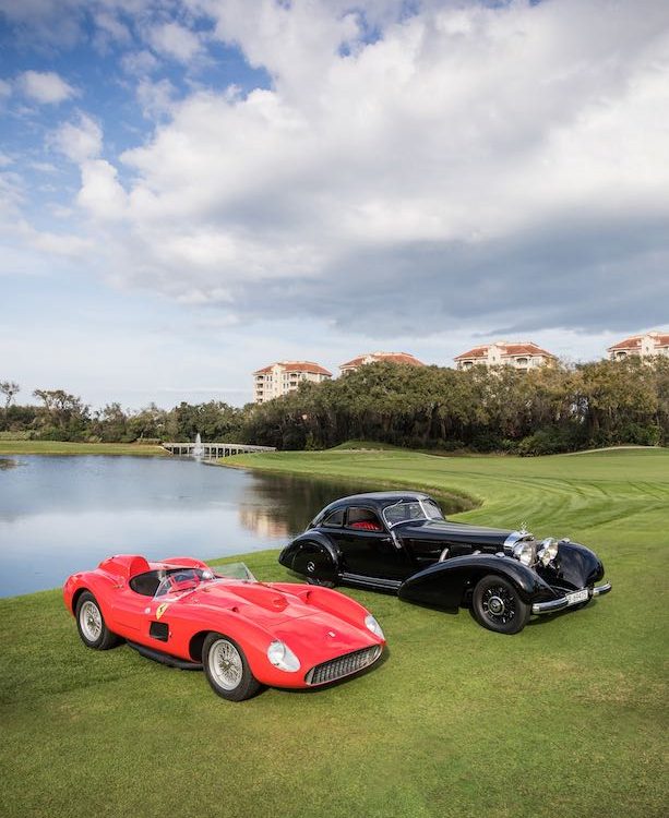 1957 Ferrari 335 S and 1938 Mercedes-Benz 540K Autobahn-Kurier Deremer Studios LLC