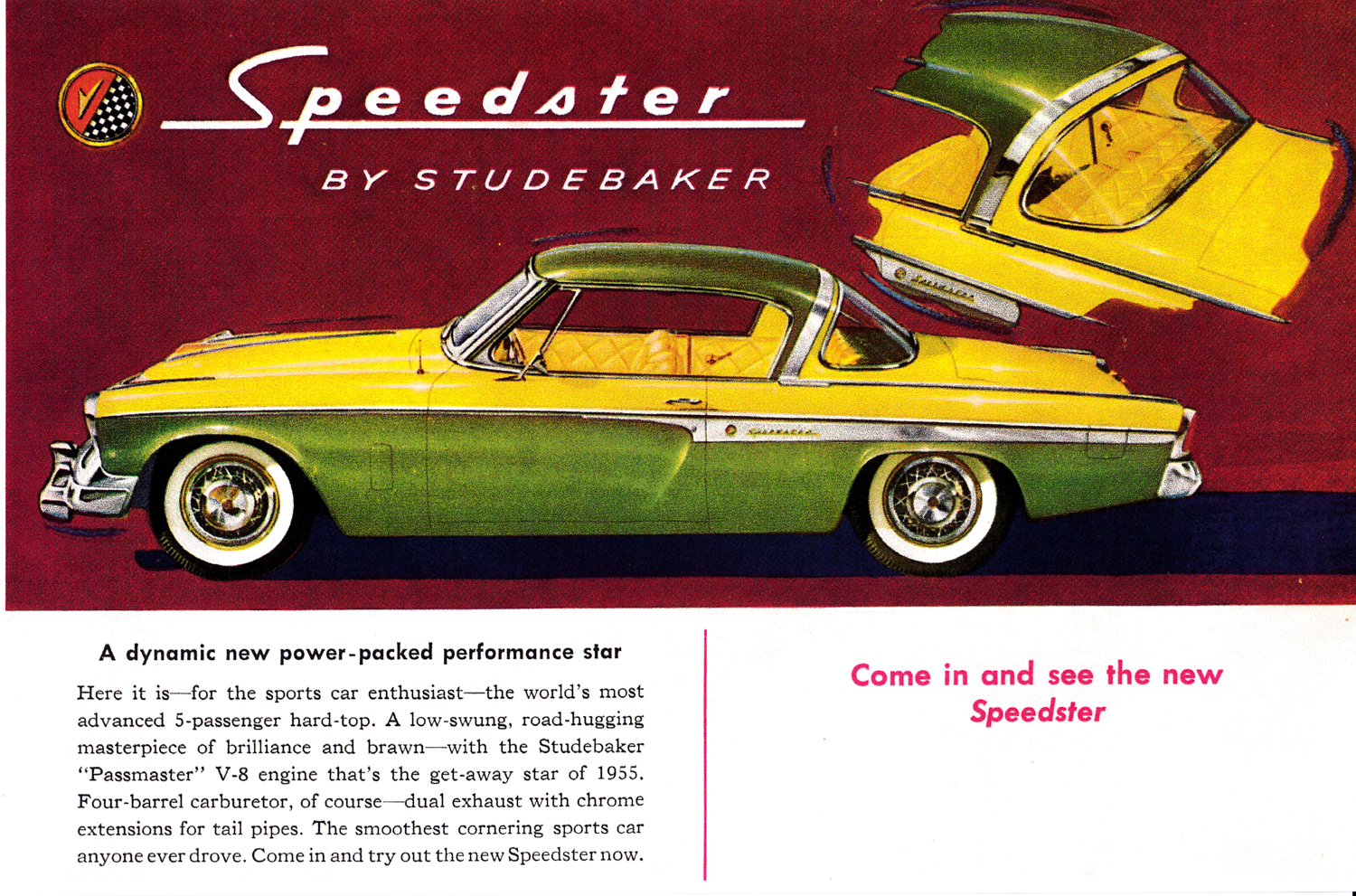 Sudebaker V8 Speedster 5-passenger hard-top brochure