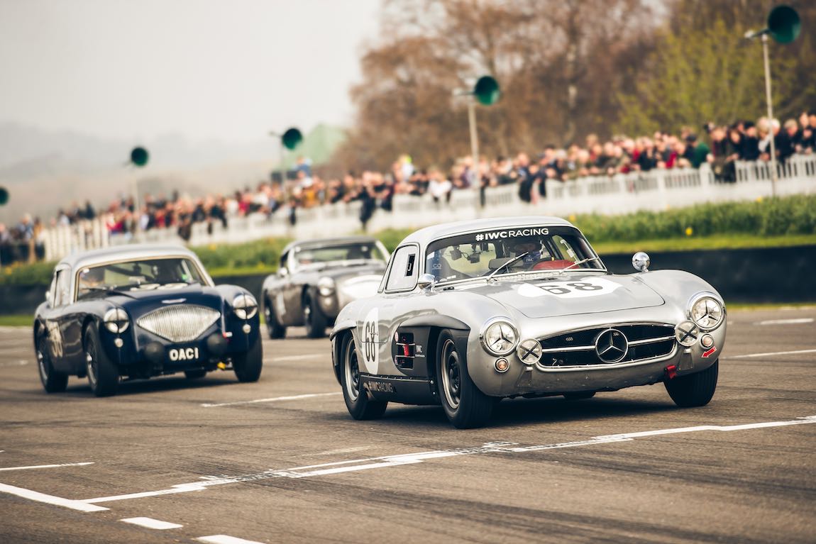 David Coulthard in the 1955 Mercedes-Benz 300 SL Gullwing - photo: Tom Shaxson