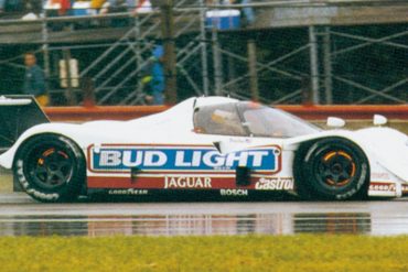 The Jaguar XJR-14 makes its race debut in the IMSA race at Miami (1992).