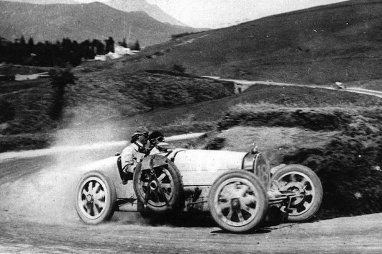 Jules Goux in the Bugatti Type 35T at the 1926 Bugatti Targa Florio