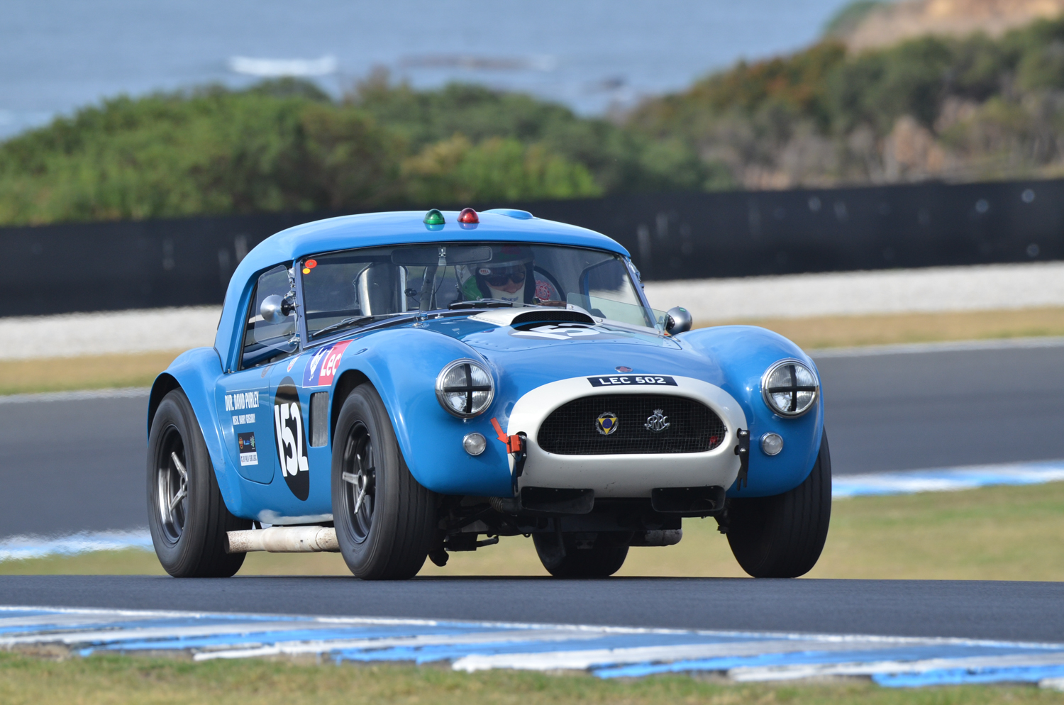 David Cooke visiting from the UK in his AC Cobra. Neil Hammond Photo.