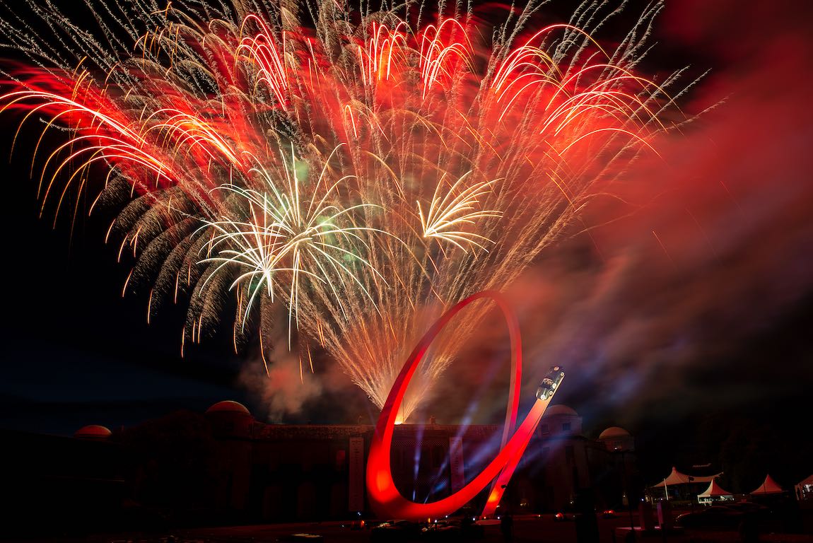 Colorful fireworks at the Gala (photo: Paul Melbert)
