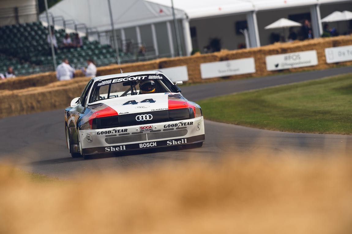 Le Mans winner Frank Biela braving the Audi 200 Quattro Trans-Am. The model won eight of the 13 races it contested in 1988 and the rules were subsequently rewritten to stop it from appearing the following season (Photo: Jordan Butters) JORDAN BUTTERS