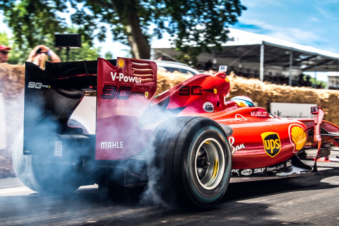 Smoky start for the Ferrari Formula 1 (credit: Jayson Fong) Jayson Fong - Form&Function Int'