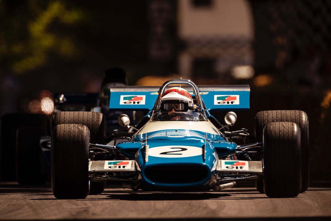 Jackie Stewart in the Matra-Cosworth MS80 (Photo: Drew Gibson) Drew Gibson
