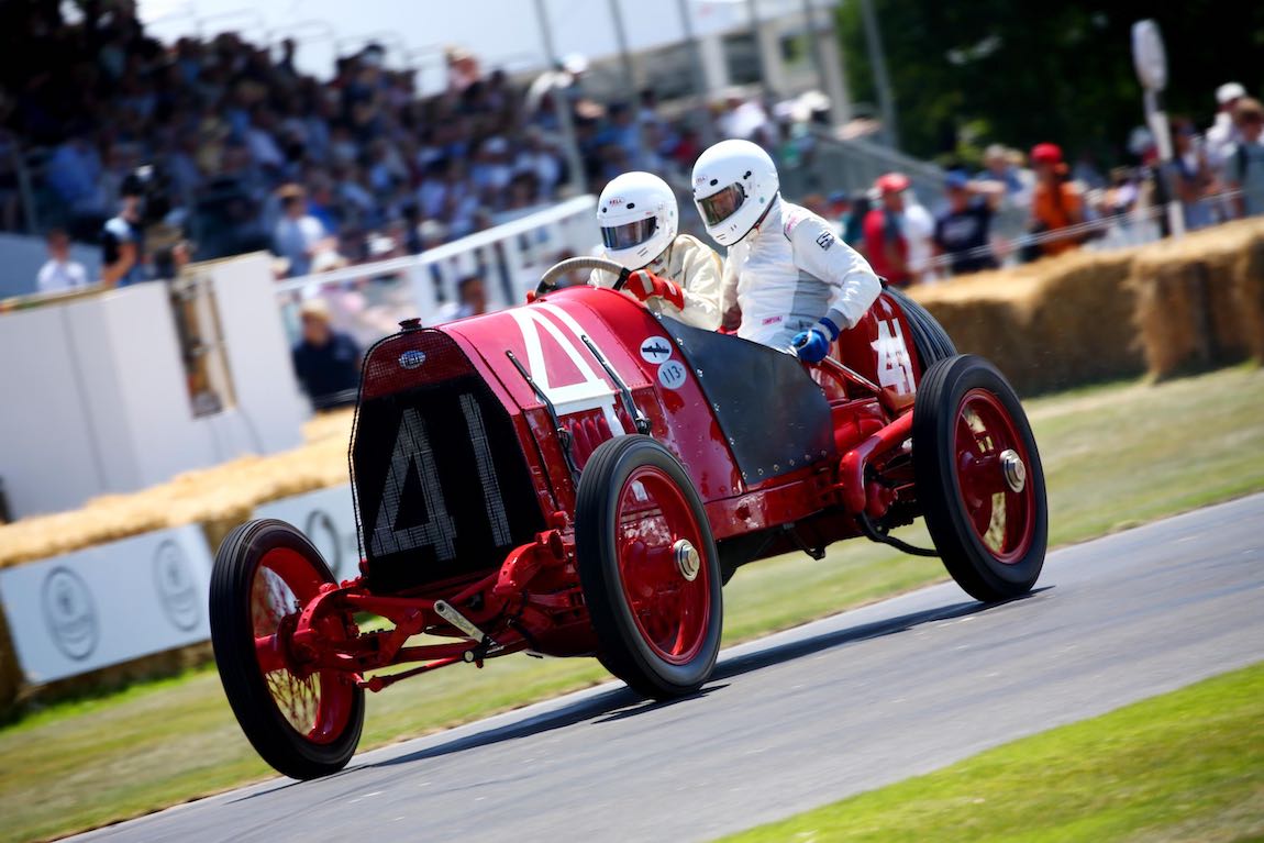 1903 Fiat S74 is powered by a 14-litre, four cylinder engine