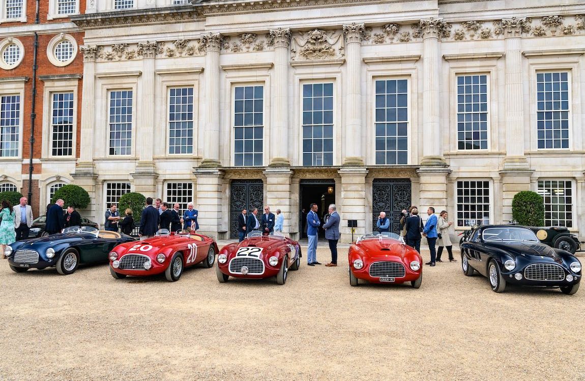 Touring-bodied Ferrari display TIM SCOTT