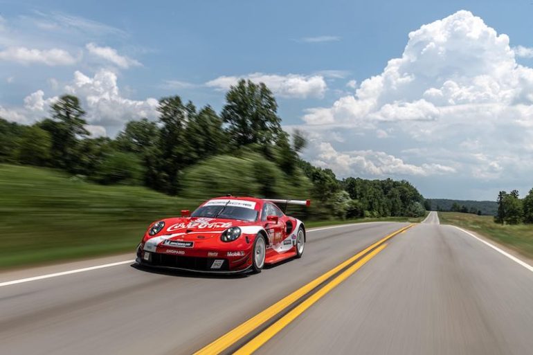 Porsche 911 RSR in the Coca-Cola Livery