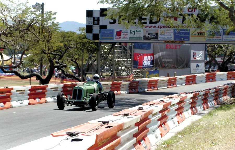 American Dean Butler at the wheel of his 1934 ERA R1A.
Photo: Justin Ealand