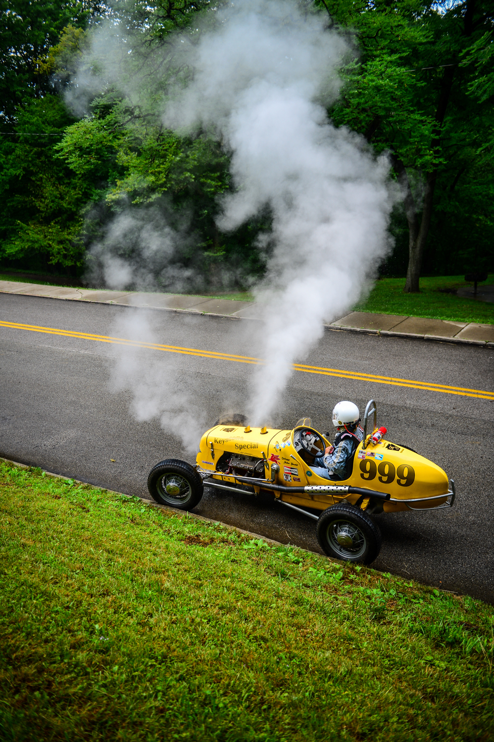 the '39 Mercury Sprint lets off a little steam. Michael DiPleco