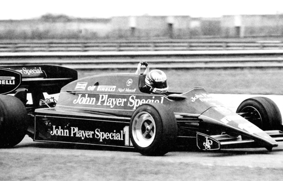 Active Suspension is tested for the first time on a Lotus 92 (1982).