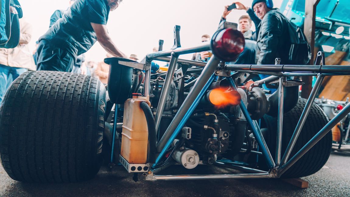 Firing up the 917, Goodwood paddock, 2019, Porsche AG