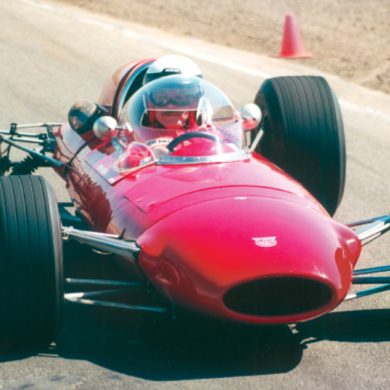 The wood construction Protos HCP-1 F2 car makes its race debut (1967).