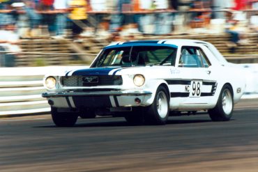 Bob Cox at speed in his 1966 Ford Mustang.Photo: Steve Oom