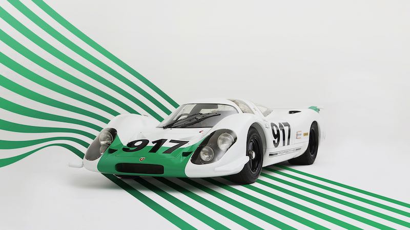 Porsche 917-001 with green and white colour scheme