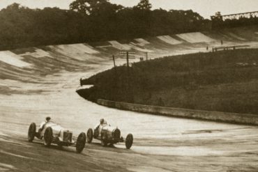 Last race event held at Brooklands, England (1939).